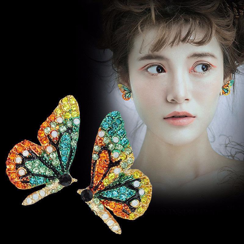 Серьги-бабочки два способа носить модные темпераментные корейские серьги тонкое ювелирное изделие для женщин