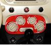 Carbon Fiber AC Switch Frame Sticker for Fiat 500 Interior