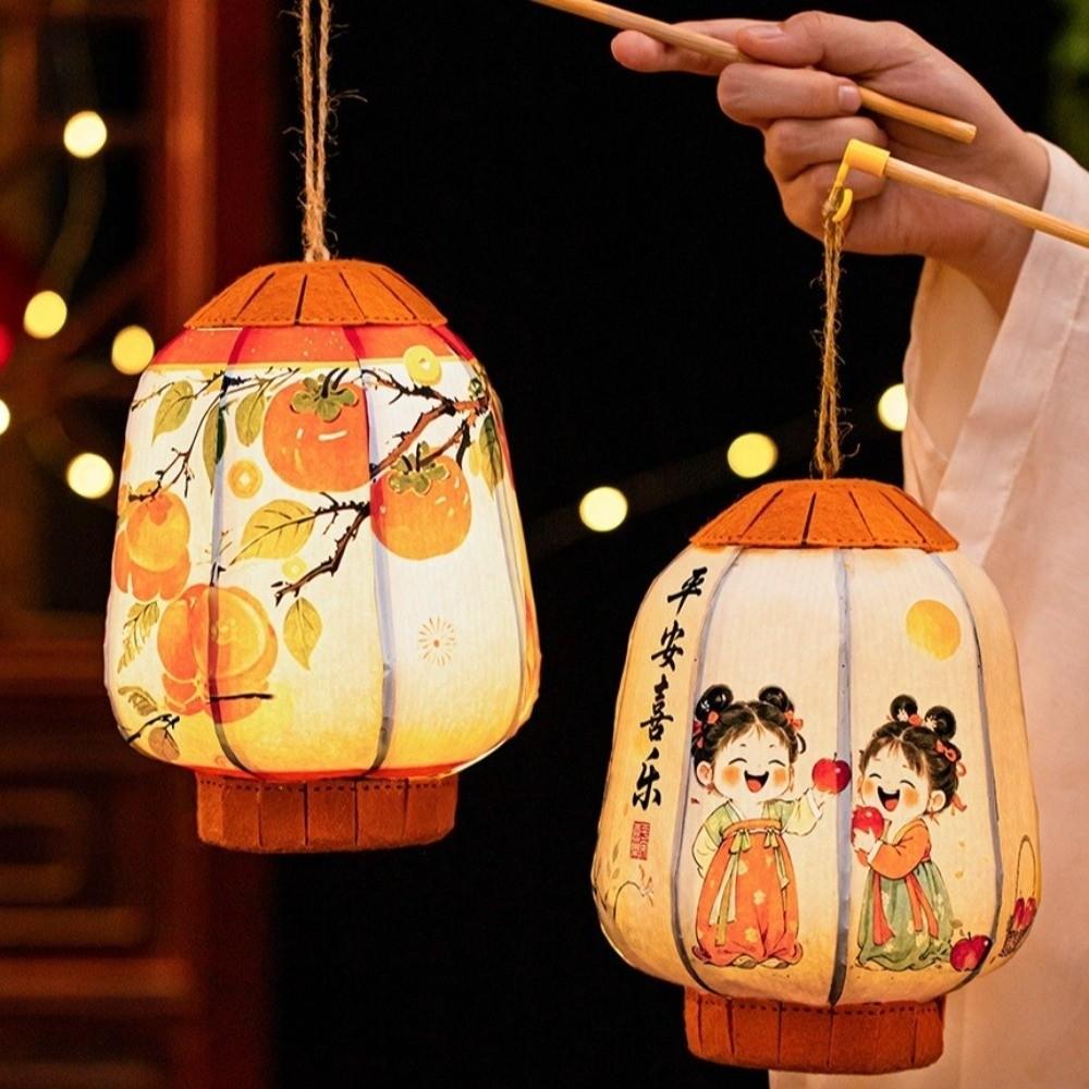 Traditional New Year Lantern Good Luck LED Lighting Ancient Style Lantern Handmade Decorative Luminous Lantern Year of The Horse