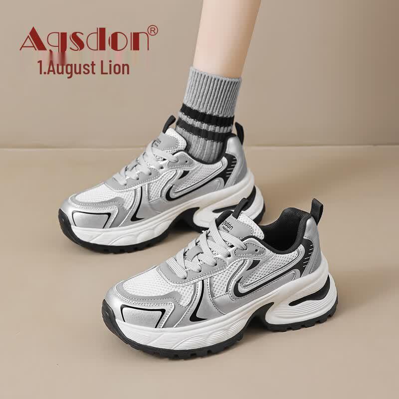 Agsdon Women s Chunky Platform Dad Sneakers 37