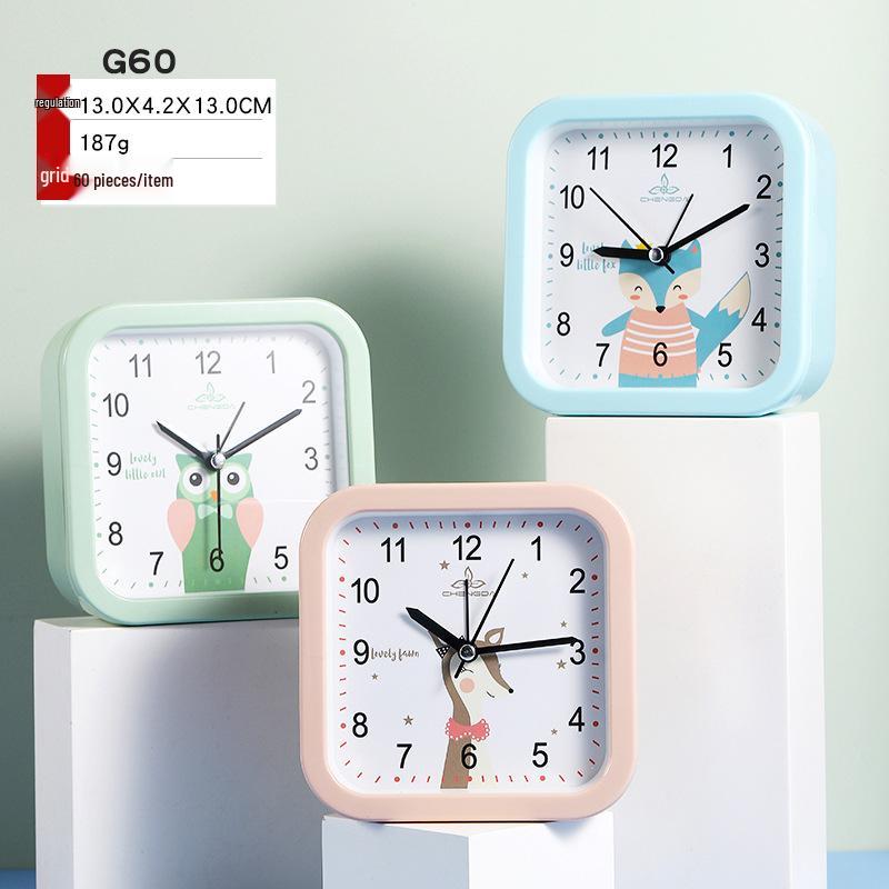 Retro-Wecker mit lauter Glocke und Nachtlicht – geräuschloser Nachttischwecker, kreatives Geschenk für Studenten und als Schlafzimmerdekor