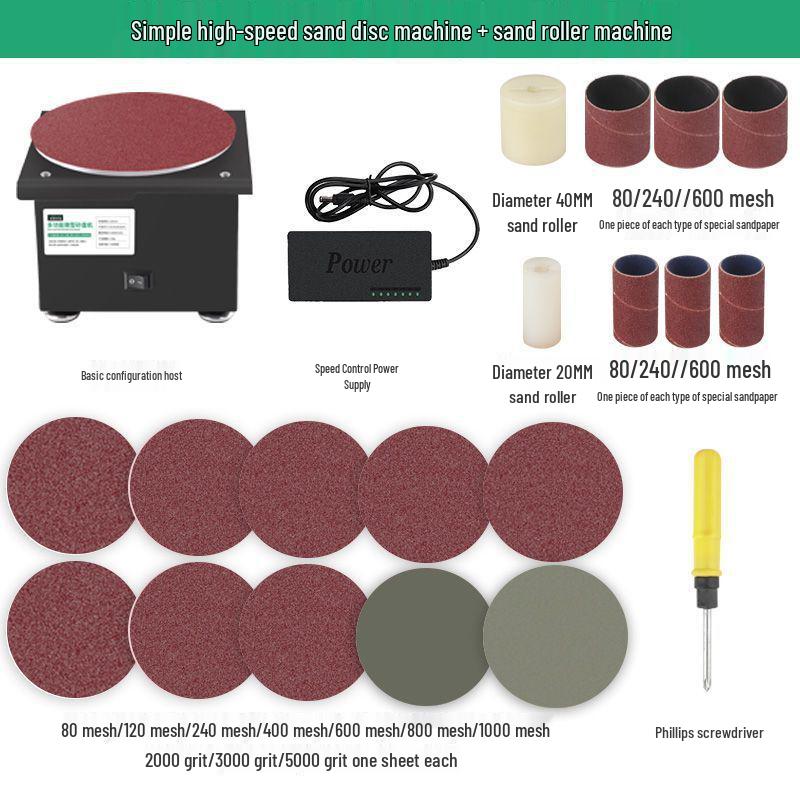 Compact Electric Belt Sander for DIY - High-Speed Sanding, Knife Sharpening, and Desktop Grinding/Polishing Machine.