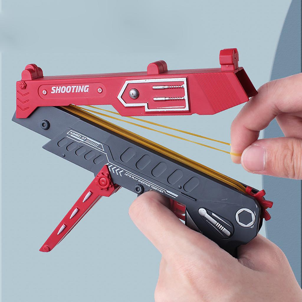 Large Flip Rubber Band Pistol Submachine Gun Children's Toys To Eat Chicken Harmless Rubber Band Pistol 60 Rubber Bands.
