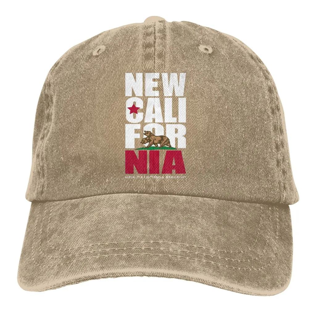 New Call For NIA New California Republic Washed Men's Baseball Cap Outdoor Trucker Snapback Caps Dad Hat Golf Hats