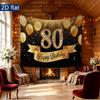 Party Backdrop Birthday Wedding Balloon 80 Photo Booth Background Front Door Decor