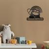 Custom Sloth Metal Wall Art Black Modern Decor Indoor Outdoor Gift