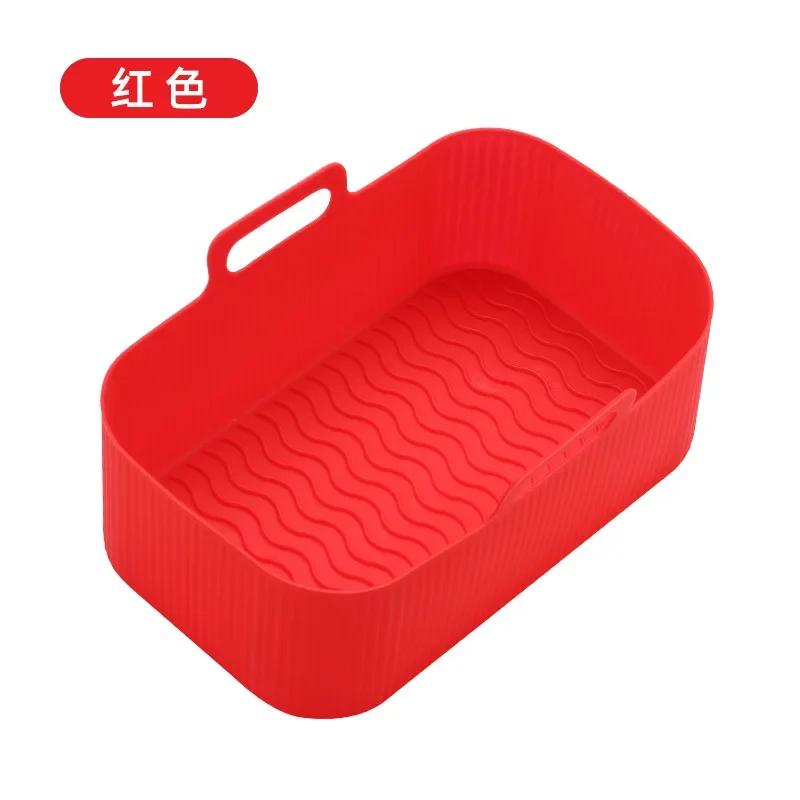 1pcs Air Fryer Silicone Tray Rectangle Oven Baking Tray Basket Reusable Liner Insert Dish for Ninja Foodi Pan Accessories