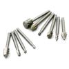 10-Piece High-Speed Steel Rotary File Set: Electric Grinder Accessories for Woodworking, Milling, Carving, and Engraving.