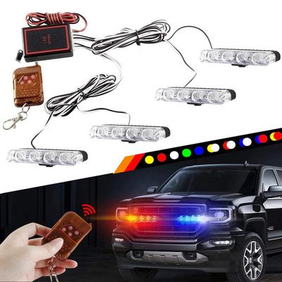 4 ב-1 שלט רחוק אלחוטי 12V נורית אזהרה מכת חירום מהבהבת פנס led בר למשאית רכב DRL אור משטרת אמבולנס
