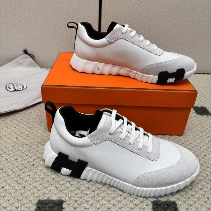 Leather H Men's Shoes Trendy Brand Comfortable Board Shoes Casual, Summer Breathable Sports Shoes Light Luxury High Sense