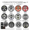 5.75" LED Headlight for Harley X48, XL883R/L 750, Dyna, Benelli 400 Motorcycles & Scooters - Off-road Compatible