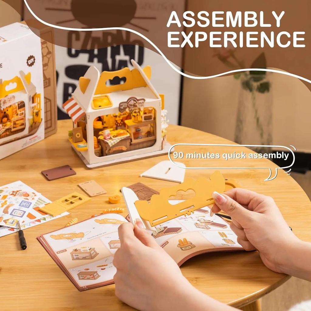 ROBOTIME Rolife 3D Puzzles Box Shop DIY Miniature House Kit DS033