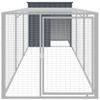 VidaXL Chicken Coop with Run Anthracite 110x405x110 Cm Galvanized Steel 3189089