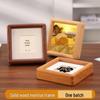 Black Walnut 4-Inch Square Solid Wood Photo Frame with Chinese-Style Mortise and Tenon, Ideal for Photo or Calligraphy Display
