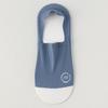 Men's Summer Ultra-Thin No-Show Socks, Breathable Ice Silk, Anti-Slip Silicone Grip, Color Block Design, Cotton Bottom.