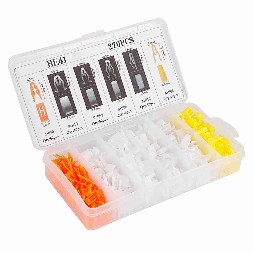 270Pcs Car Console Dashboard Panel Trim Clips Rivets Buckle Fastener Kit Universal