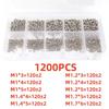Phillips Pan Head Self-tapping Screws M1/M1.2/M1.4/M1.7 Miniature Screw Fastener Assortment Kit for Sunglasses Electronic Repair
