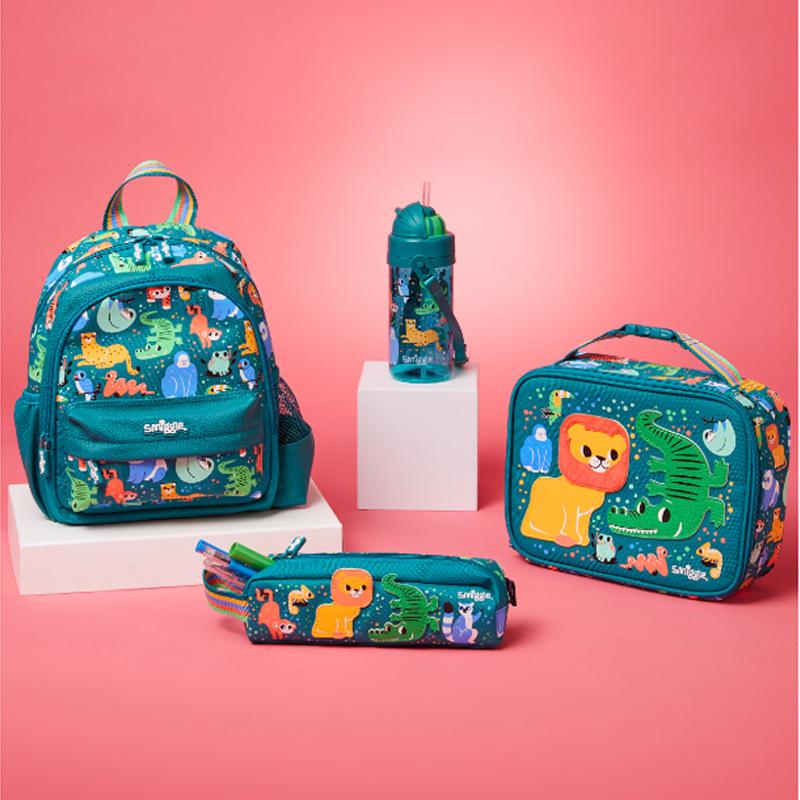 Smiggl Mini Square Lunch Bag with Buckle Ice Pack Kids Outdoor Backpack Small Shoulder Bag