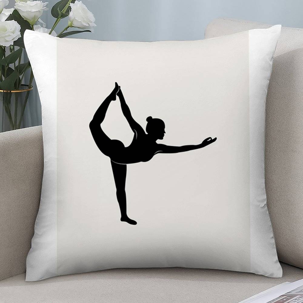 

Luxury Yoga Art Pillow Case Short plush Double-sided Print Square Throw Pillow Covers Sofa Home Cushion Decor 12x12Inch