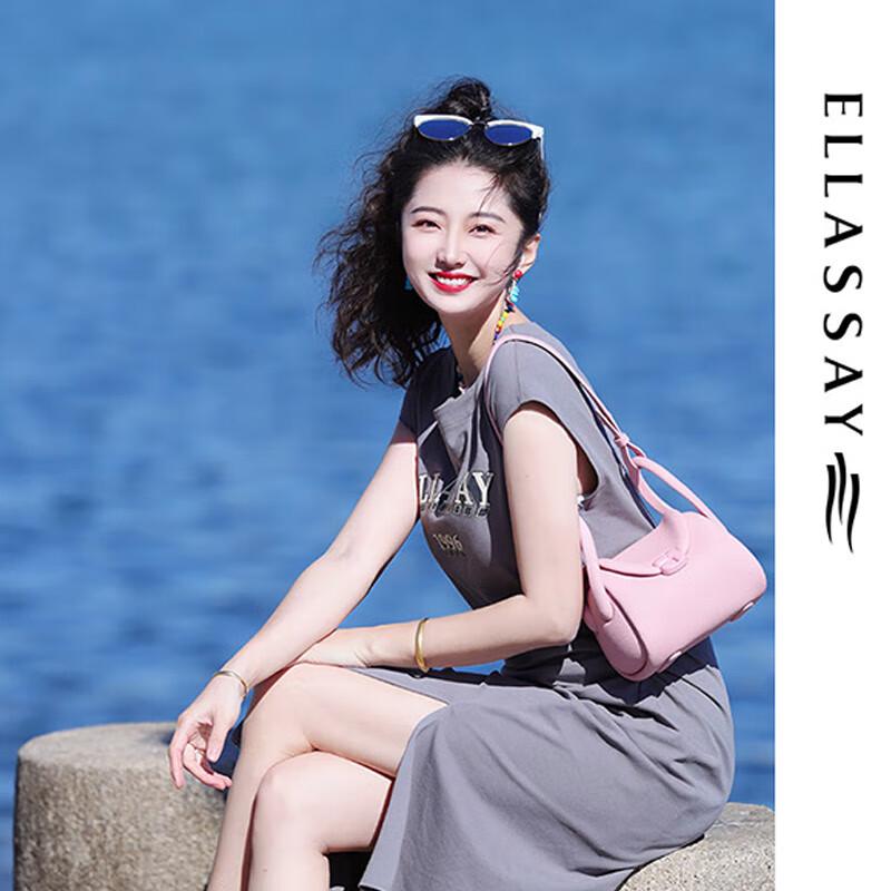 

ELLASSAY Women s Logo Print Round Neck T-Shirt Dress S