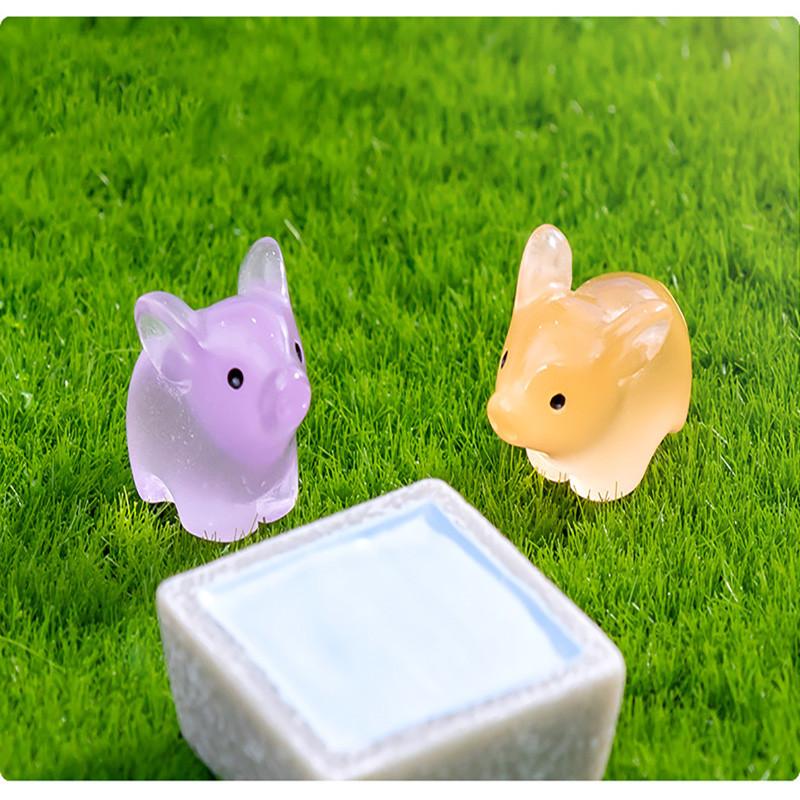 Glowing Landscape Micro Pig Landscape Decoration Accessories Desktop Ornaments