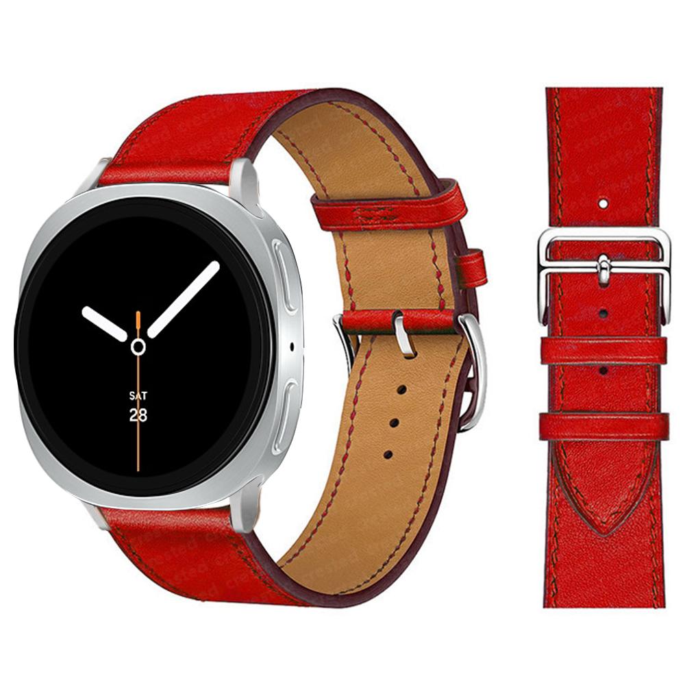 Exquisite leather band For Samsung Galaxy Watch 8 strap 40mm 44mm metal buckle Bracelet correa Galaxy Watch 8 classic 46mm bands