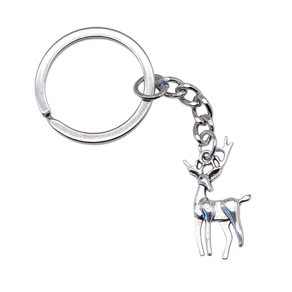 Merry Christmas Keychain Letter Charm Holiday Key Holder 28mm Ring
