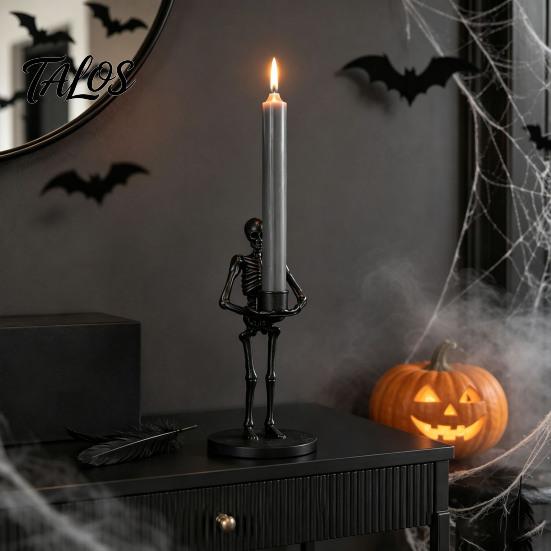 Unique Skeleton Hand Gift Gothic Candle Holder, Spooky Skeleton/Skeleton Taper Resin Decorative Base for Party Candlestick Decoration Halloween Dining