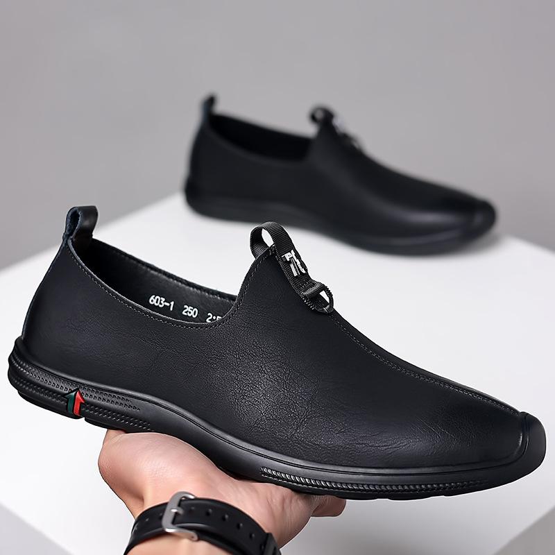 2025 spring new men's daily casual leather shoes men's soft leather soft-soled foot shoes non-slip and wear-resistant men's shoes