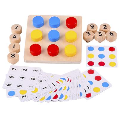 Wooden Tighten The Screws Matching Challenge Table Game Montessori Color Number Cognition Pairing Puzzle Educational Toy Gifts