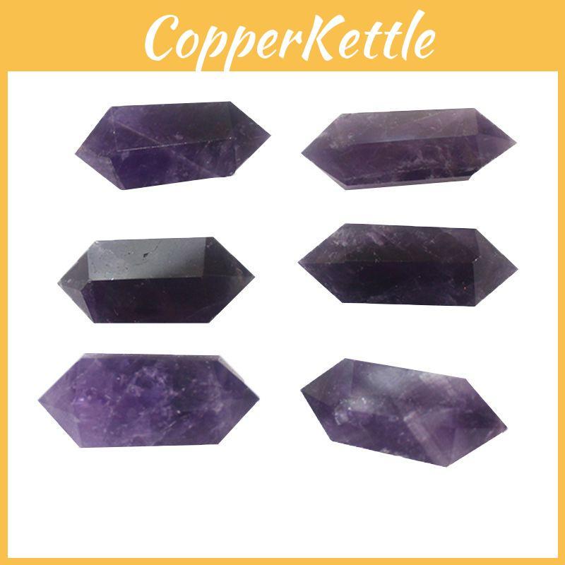 Exquisite Natural Purple Amethyst Quartz Crystal Point Wand Obelisk Healing Tower 4cm
