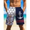 Nuova Moda Ancora Fantasia Pantaloncini da Spiaggia da Uomo Tendenza Estate Stampa 3D Costume da Bagno Largo Coulisse Streetwear Y2k Pantaloni Corti