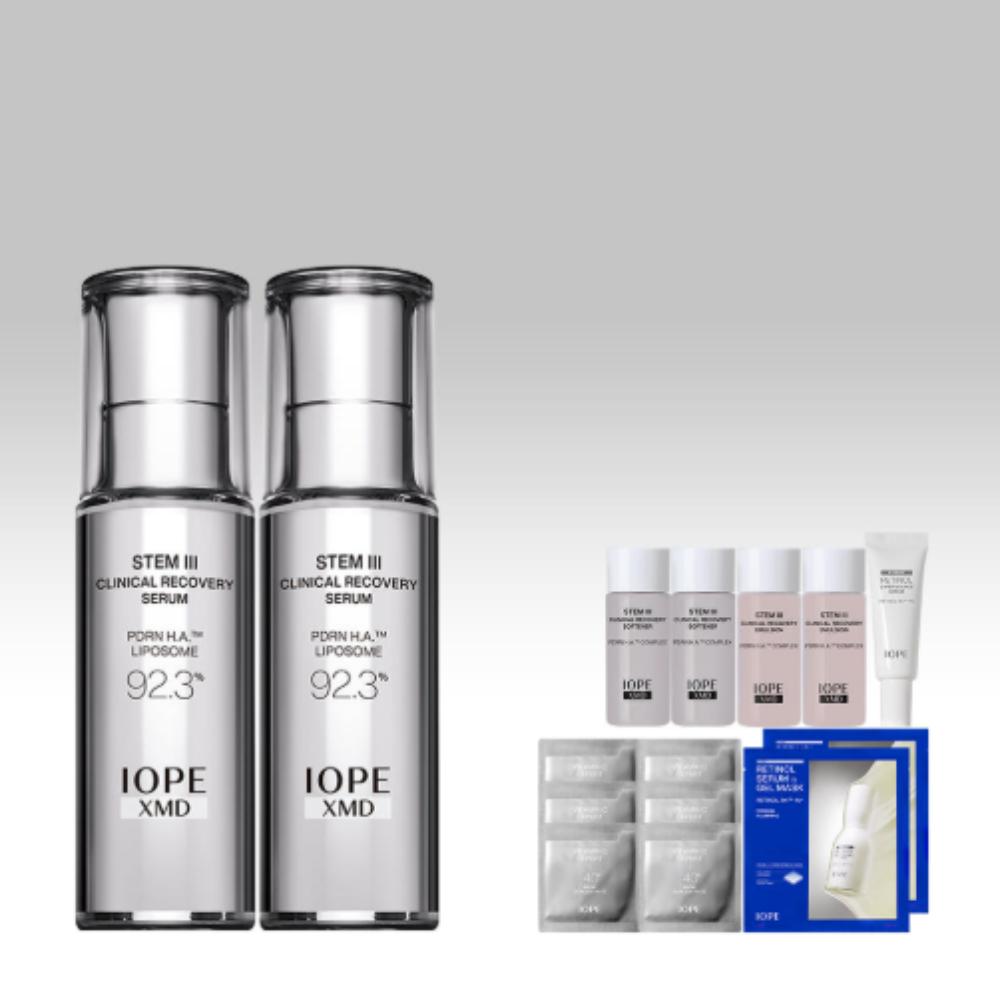 

IOPE XMD Stem³ Serum Duo 30ml + Skincare Gift Set Anti-Aging Recovery Serum