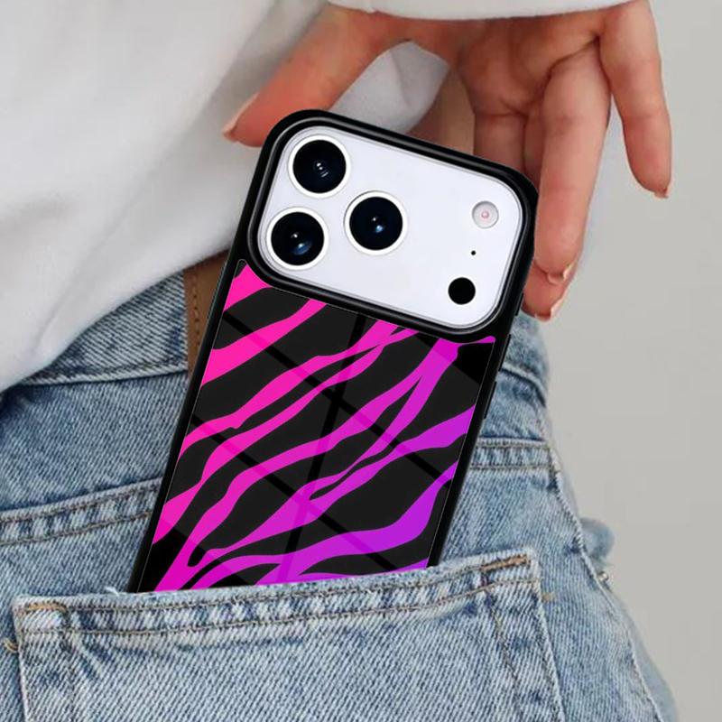 PINK ZEBRA SKIN Phone Case for iPhone 17ProMax 12 13 14 15 16e 17 Pro Max Plus Air Cover