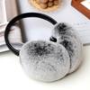 Women Warm Faux Rabbit Fur Earmuffs Plush Ski Ear Warmer Cover Earflap Winter
