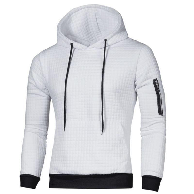 Fashionable Men's Plain Hooded Hoodie Sweatshirt Jacket Perfect For Running And Outdoor Activities