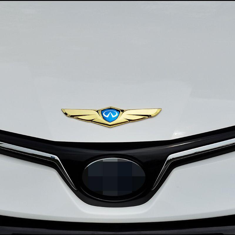 Universal 3D Car Logo for Infiniti Q50L, FX35, G25 - Modified Hood & Tail Appearance.