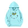 Children's Long-sleeved Loose-fitting Pullover Hoodie With Drawstring And Solid Color