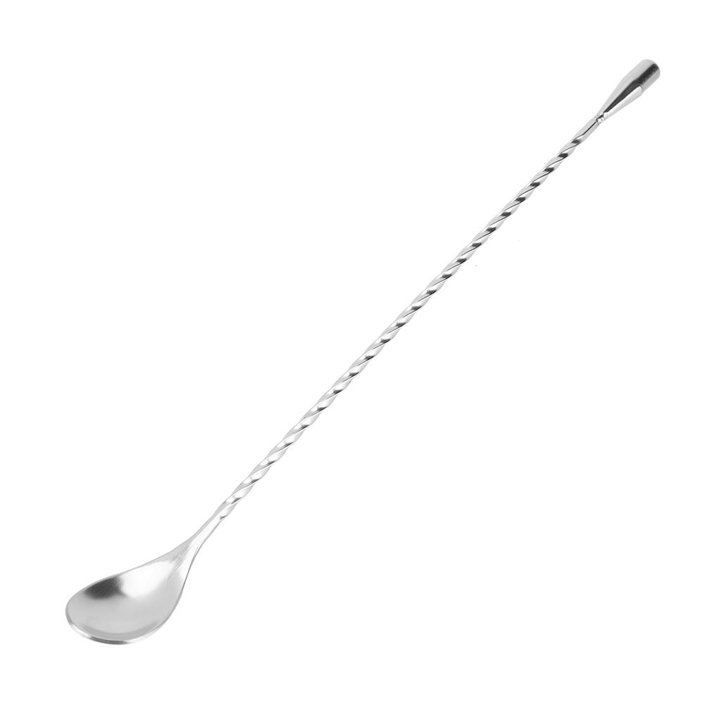 Stainless Steel Bar Wine Cocktail Mixing Twist Spoon Long Handle Drink Stirring Tool