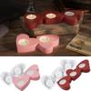 Love Heart Candle Holder Mold Handmade Concrete Gypsum Molds Silicone Candlesticks Resin Molds Decorations DIY Craft