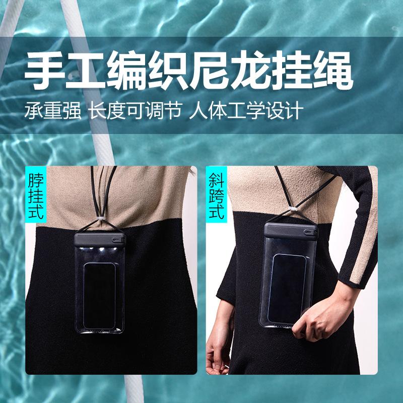 Vodotěsná taška na mobilní telefon s dotykovým displejem plavecká samotěsnící taška přímořská potápěčská střelba