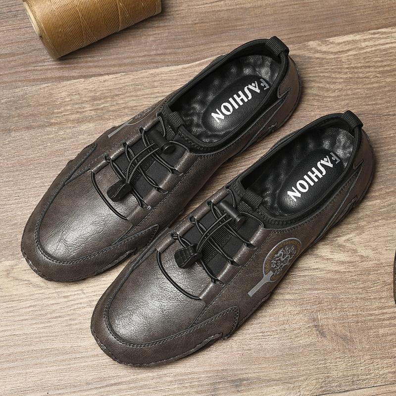 Men'S Genuine Leather Shoes 38-46 Male Comfortable Soft Driving Shoes Anti-Slip Loafers Man Casual Luxury Flats Male Sneakers