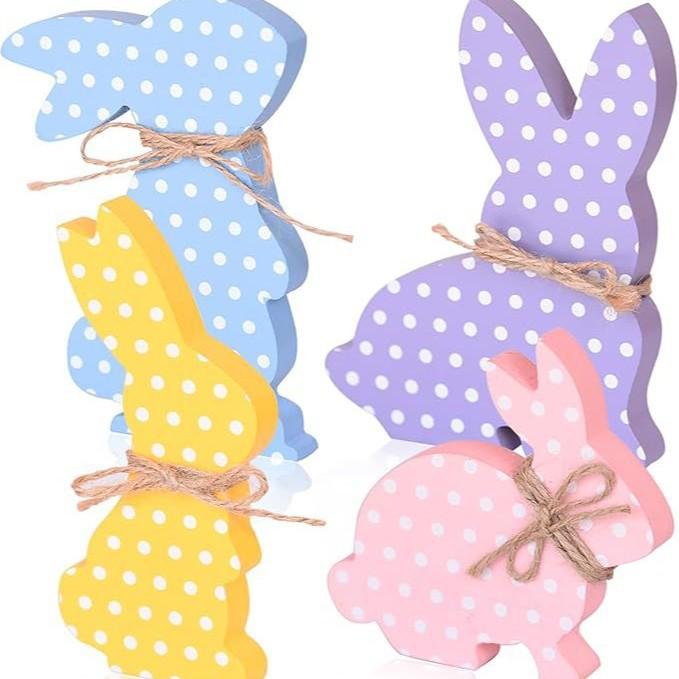 Neuer Osterhase Holzanhänger Kreativer Hase Tischdekoration Handwerk Heimdekoration Osterparty Geschenk