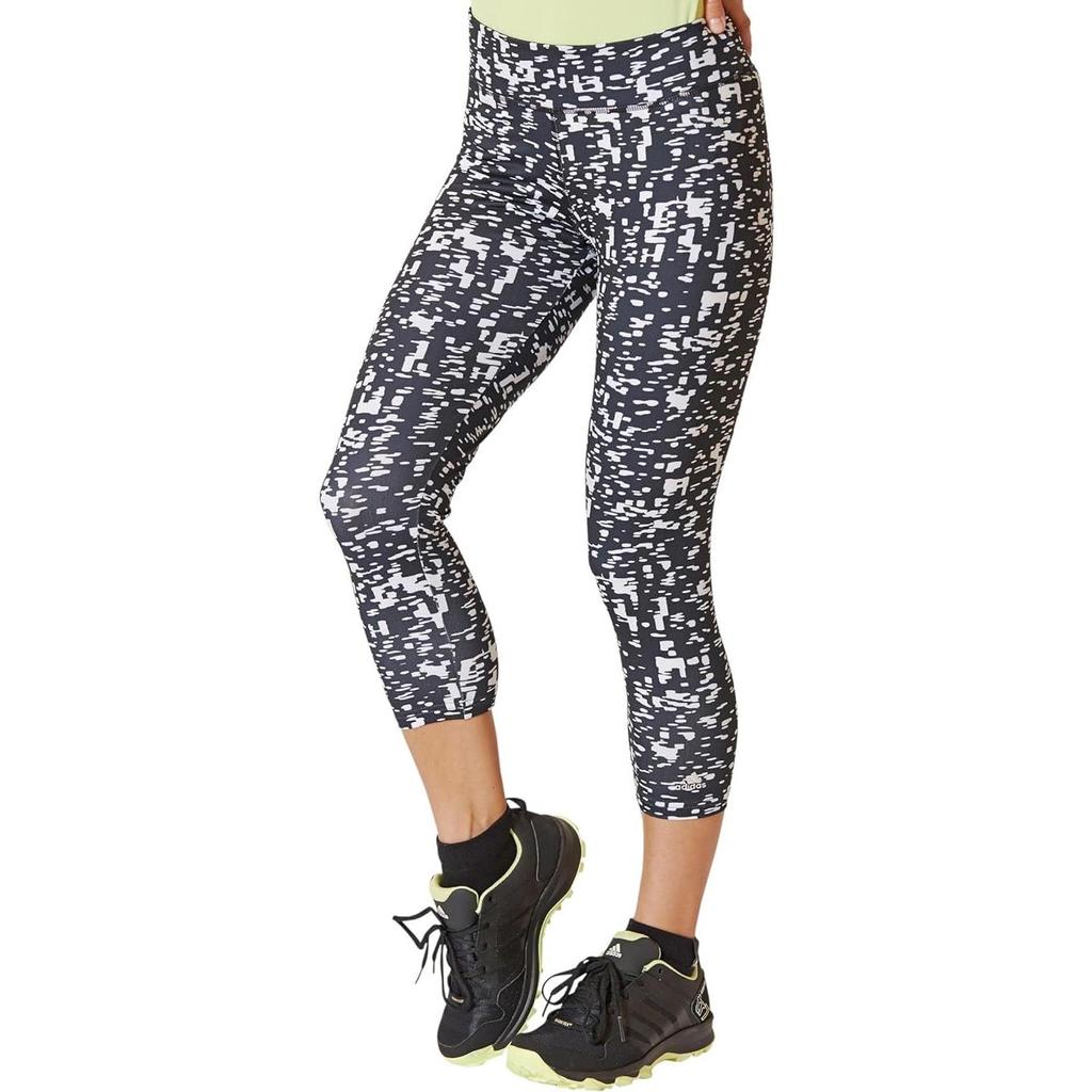 adidas All-Over Print Elastic Waist Leggings Women Leggings Black AB7123