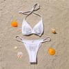 Bling Rhinestone Halter Bikini Female Swimsuit Women Swimwear Two-pieces Bikini Set Bather Bathing Suit
