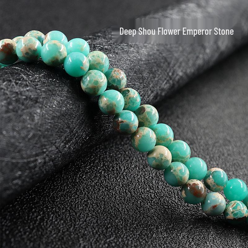 Emperor Stone Handmade Turquoise Natural Stone Beads - Round, Loose, Semi-finished Ornaments