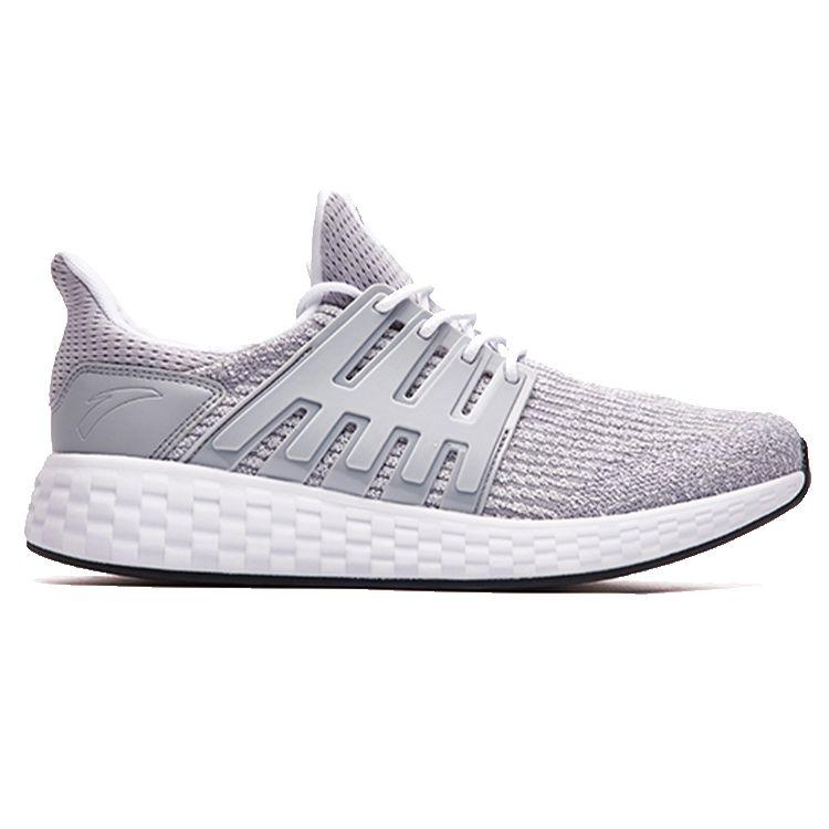 Anta Breathable Low-Top Running Shoes Men Sneakers Gray White 91815555-3