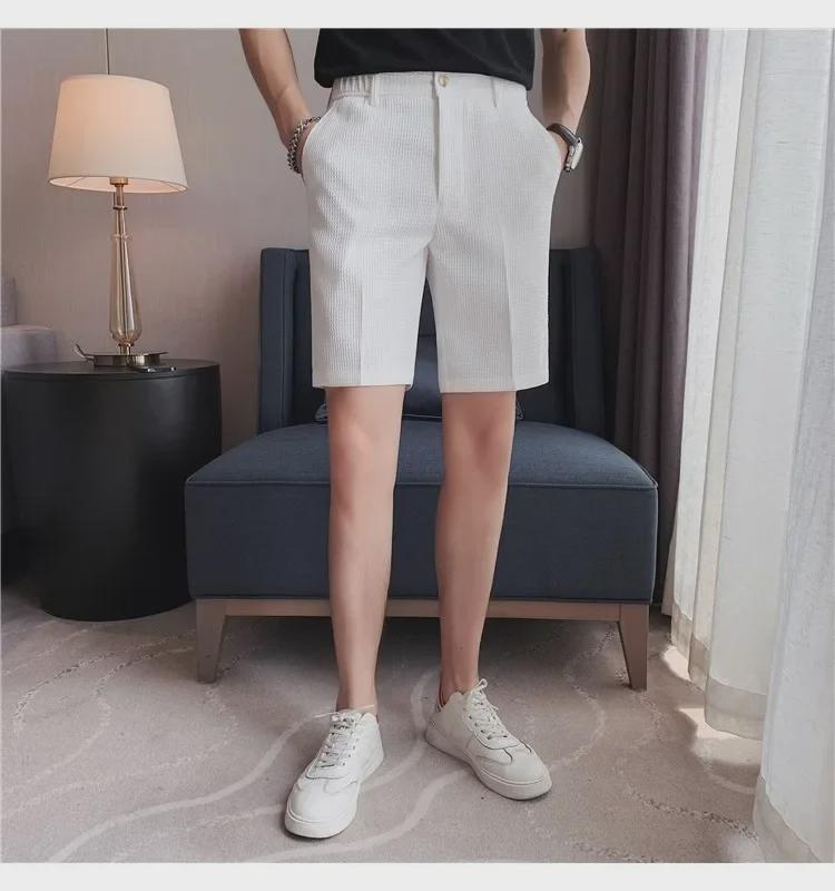 Men's Summer Waffle Ice Silk Slim Fit 5-Inch Casual Shorts
