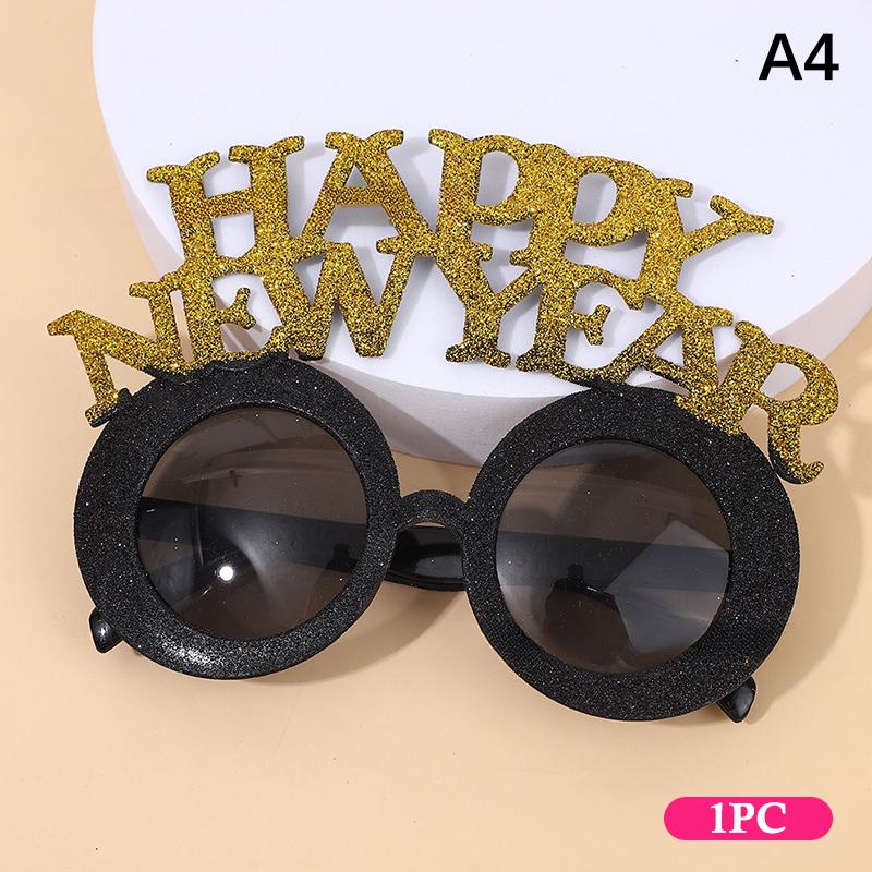 Happy  Year Glasses 2026 Photo Booth Props Party Glasses Christmas Gift Decorative Sunglasses Universal Size 1/5Pcs