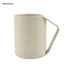 F63A Wheat Straw Plastic Coffee Cups Mug with Handles Dishwasher Microwave Safe Unbreakable Lightweight Eco-friendly BPA